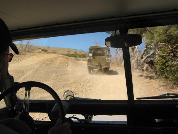 Land Rover climbing hill